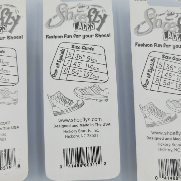 Shoefly Fashion Laces 3 Pairs New #717 - Picture 7 of 7